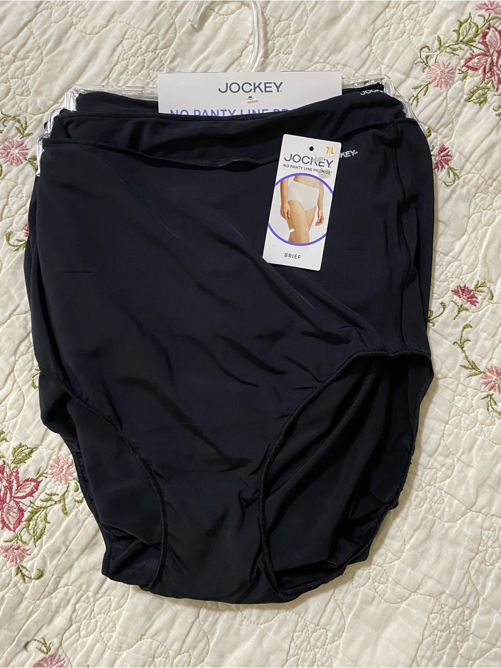 NWT Jockey 3 Pack Microfiber No Panty Line Brief 7 / L